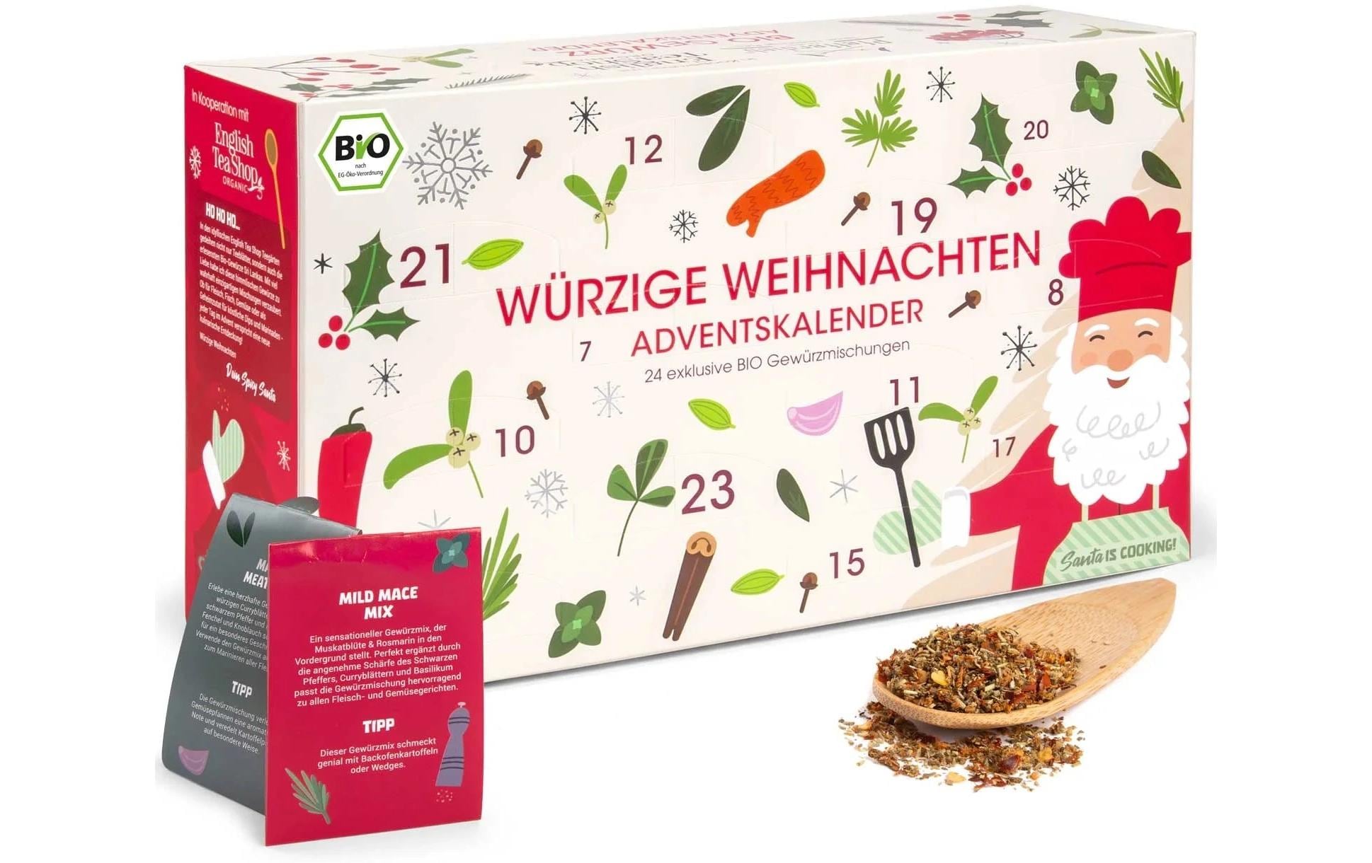XMAS Adventskalender Würzige Weihnachten 24 Bio Gewürzmischungen
