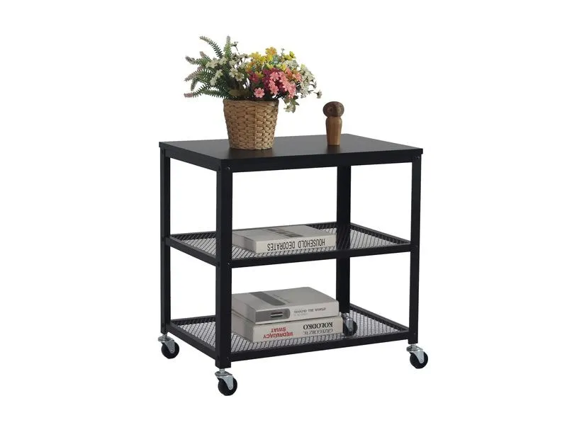 relaxdays Küchenwagen 61 x 60 x 40 cm Schwarz relaxdays Küchenwagen 61 x 60 x 40 cm Schwarz