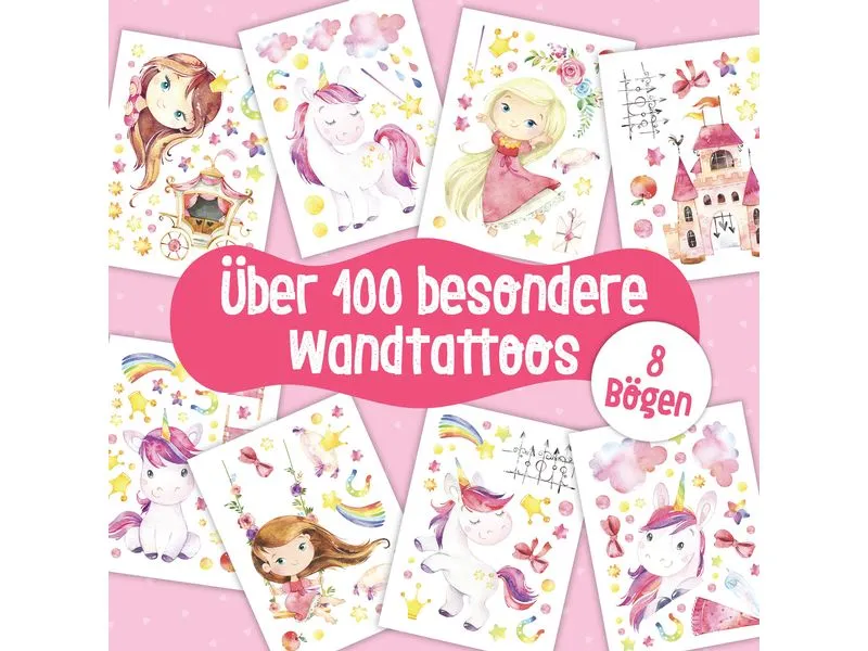 Papierdrachen Wandtattoo-Set Einhorn Papierdrachen Wandtattoo-Set Einhorn