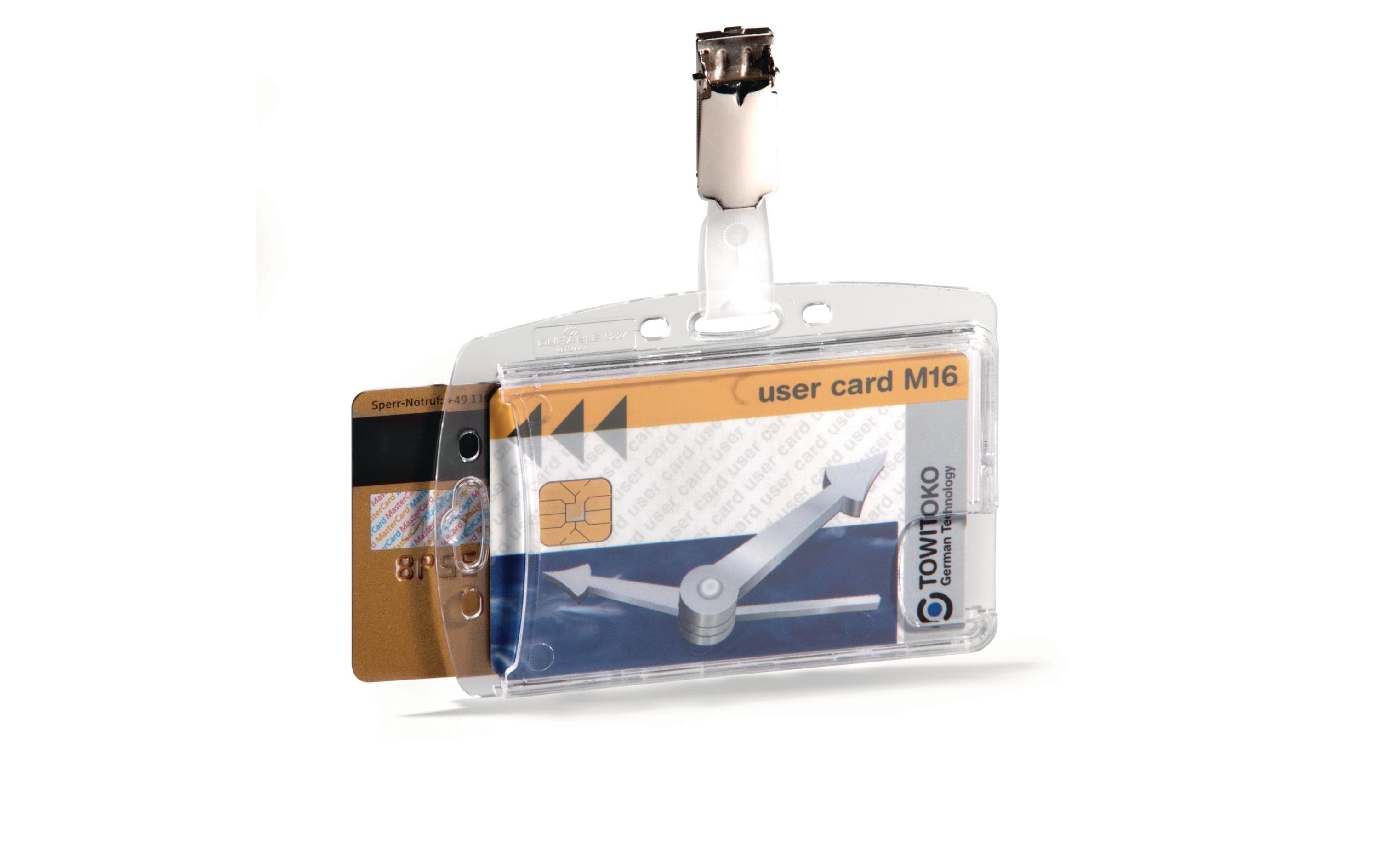 DURABLE Ausweishalter Hartbox mit Clip für 2 Ausweise, 25 Stück DURABLE Ausweishalter Hartbox mit Clip für 2 Ausweise, 25 Stück