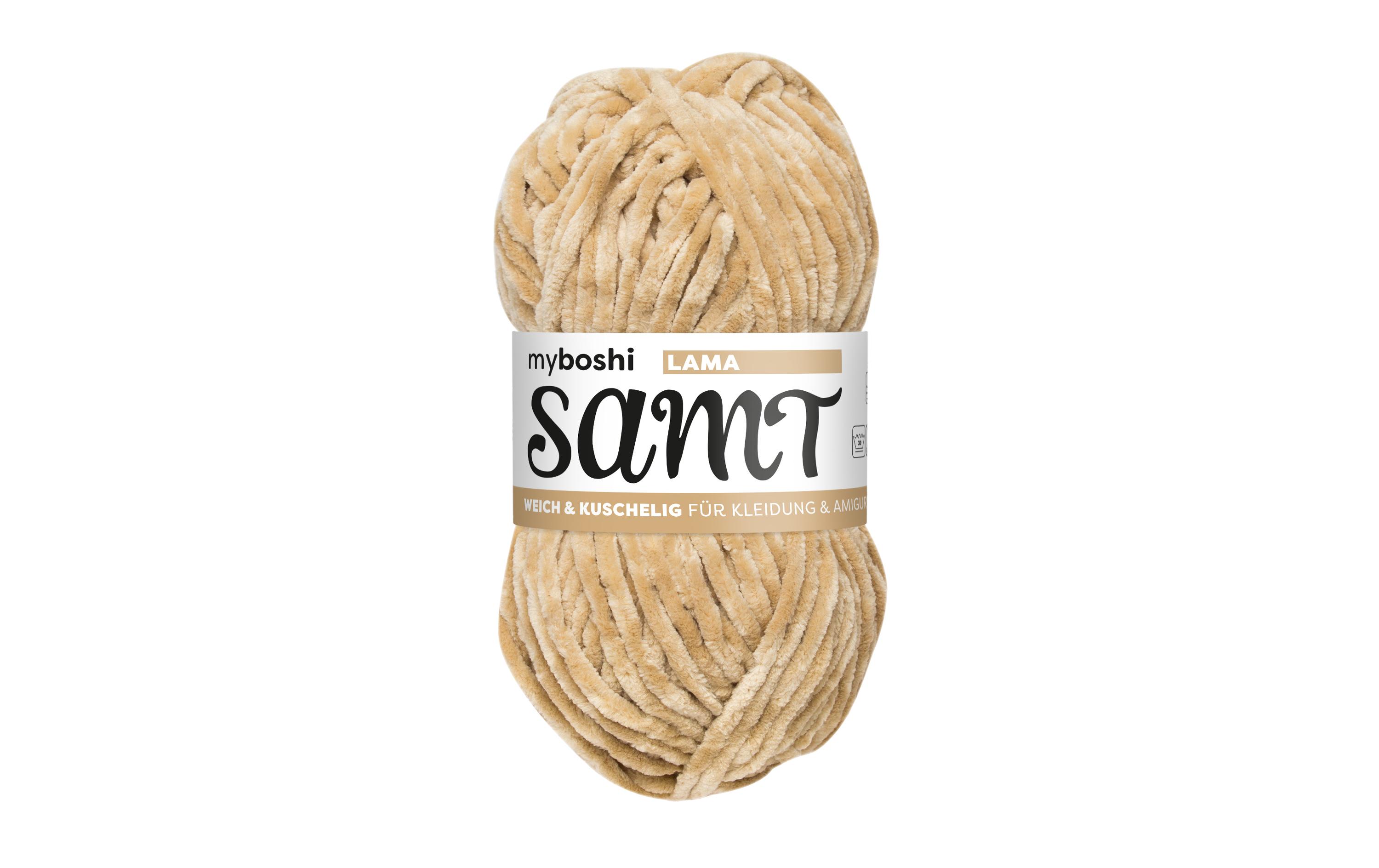 myBoshi Wolle Chenille Samt Lama 100 g, 100 m