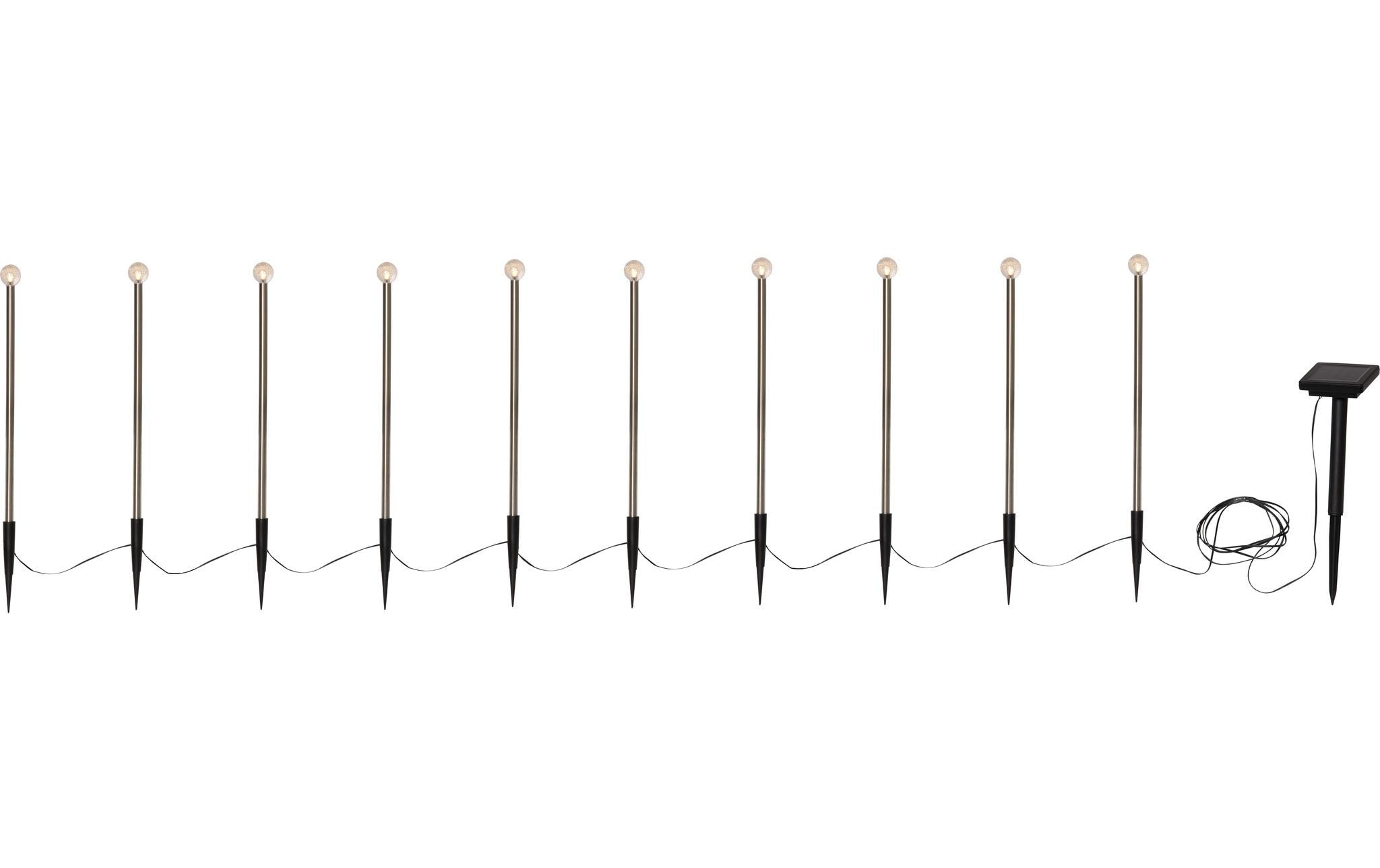 Star Trading Gartenlicht Bubbly 10-PIN Warmweiss, Silber