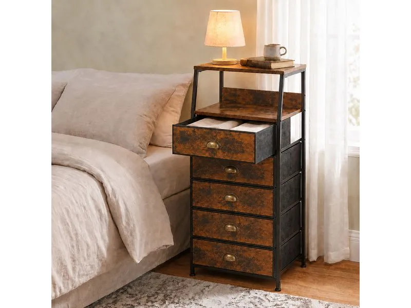 relaxdays Kommode 40 x 110 cm, Braun/Gold/Schwarz relaxdays Kommode 40 x 110 cm, Braun/Gold/Schwarz