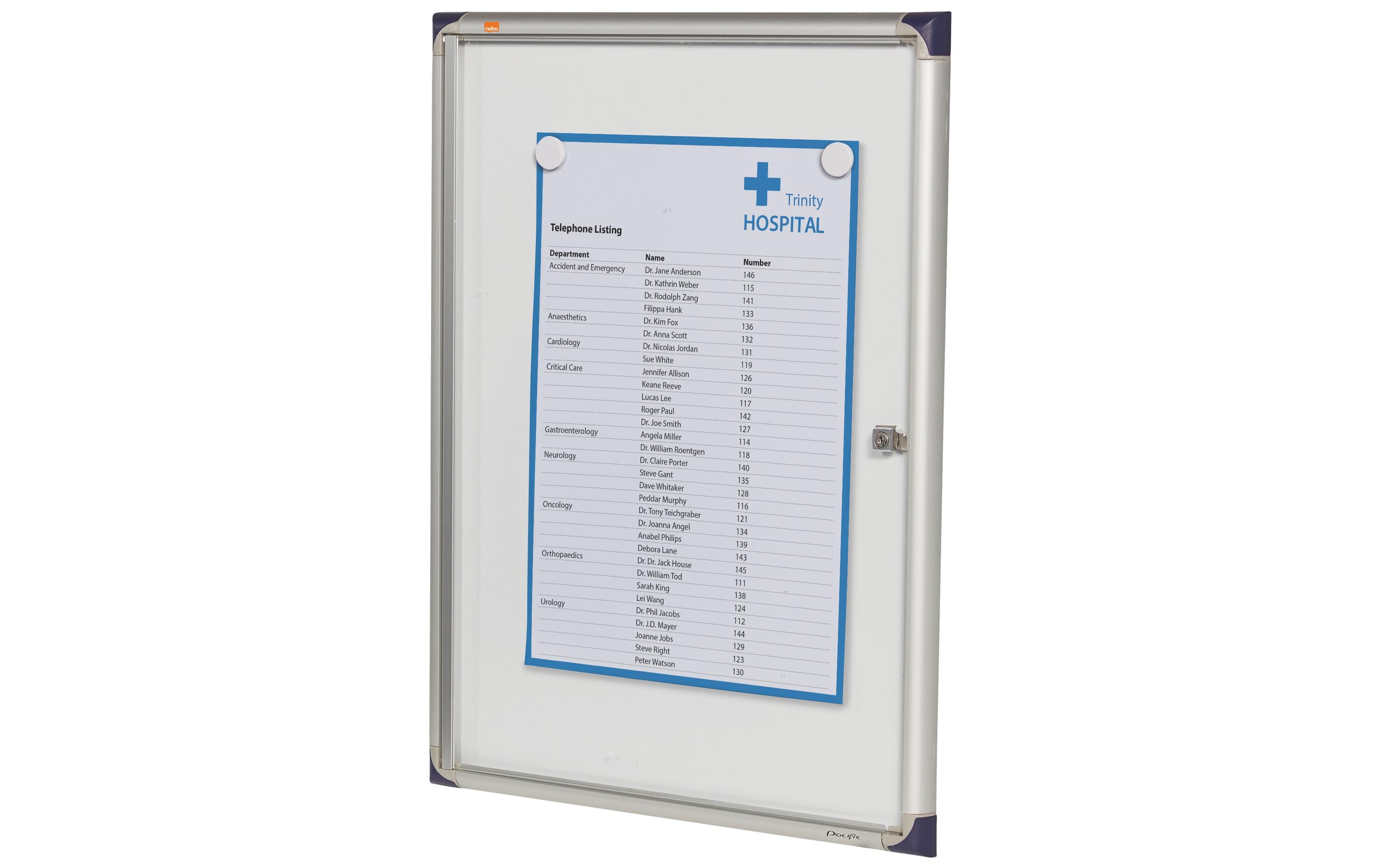 Nobo Schaukasten 4 x A4 mit Klapptür