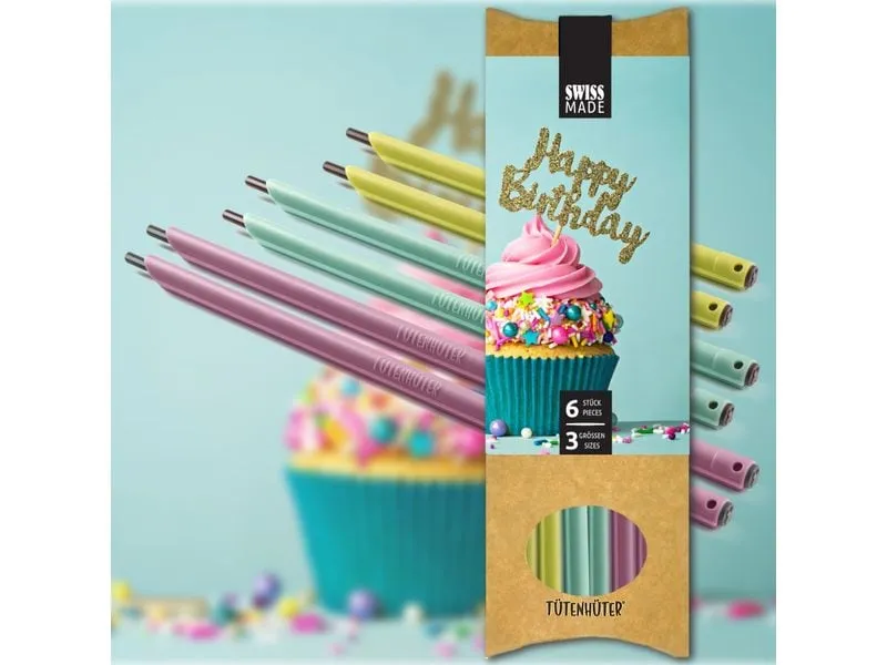 böörds Tütenhüter Happy Brithday, 6 Stück