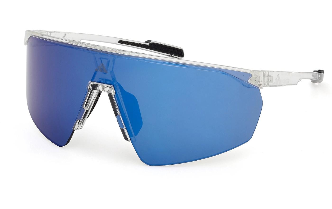 adidas Sonnenbrille SP0075 Sonnenbrille, Crystal Lens Blue Mirror