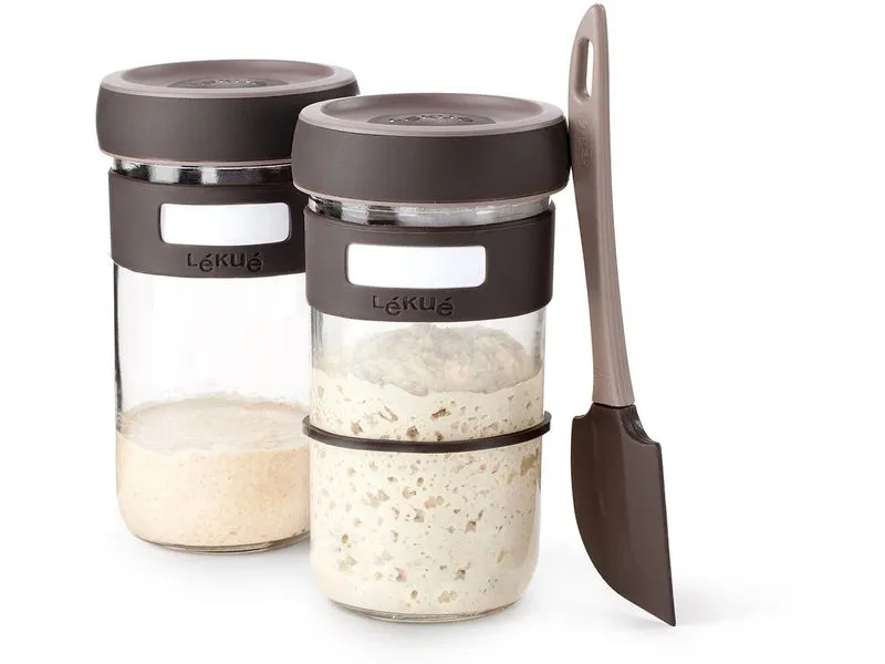 Lékué Sauerteigglas 0.7 l, Glas, 2 Stück