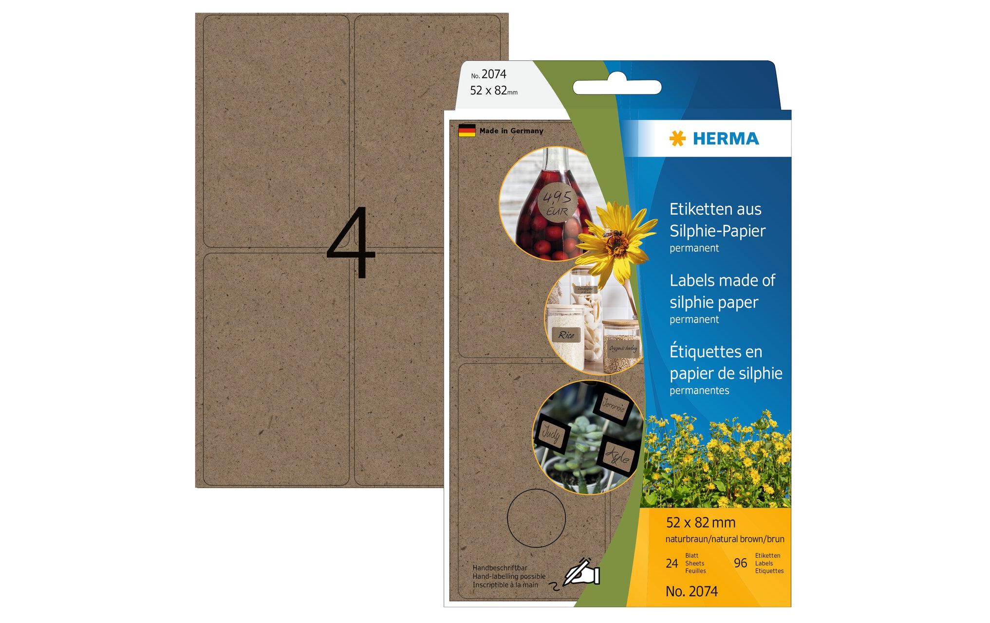 HERMA Vielzweck-Etiketten Silphie 52 x 82 mm, 24 Blatt
