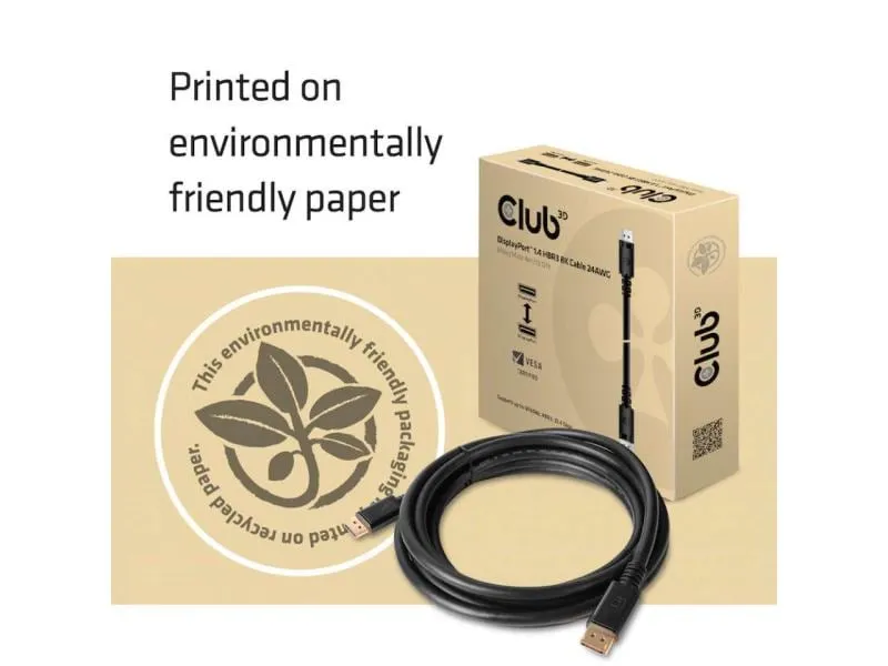 Club 3D Kabel DisplayPort 1.4 - DisplayPort 1.4 HBR3 8K, 4 m Club 3D Kabel DisplayPort 1.4 - DisplayPort 1.4 HBR3 8K, 4 m