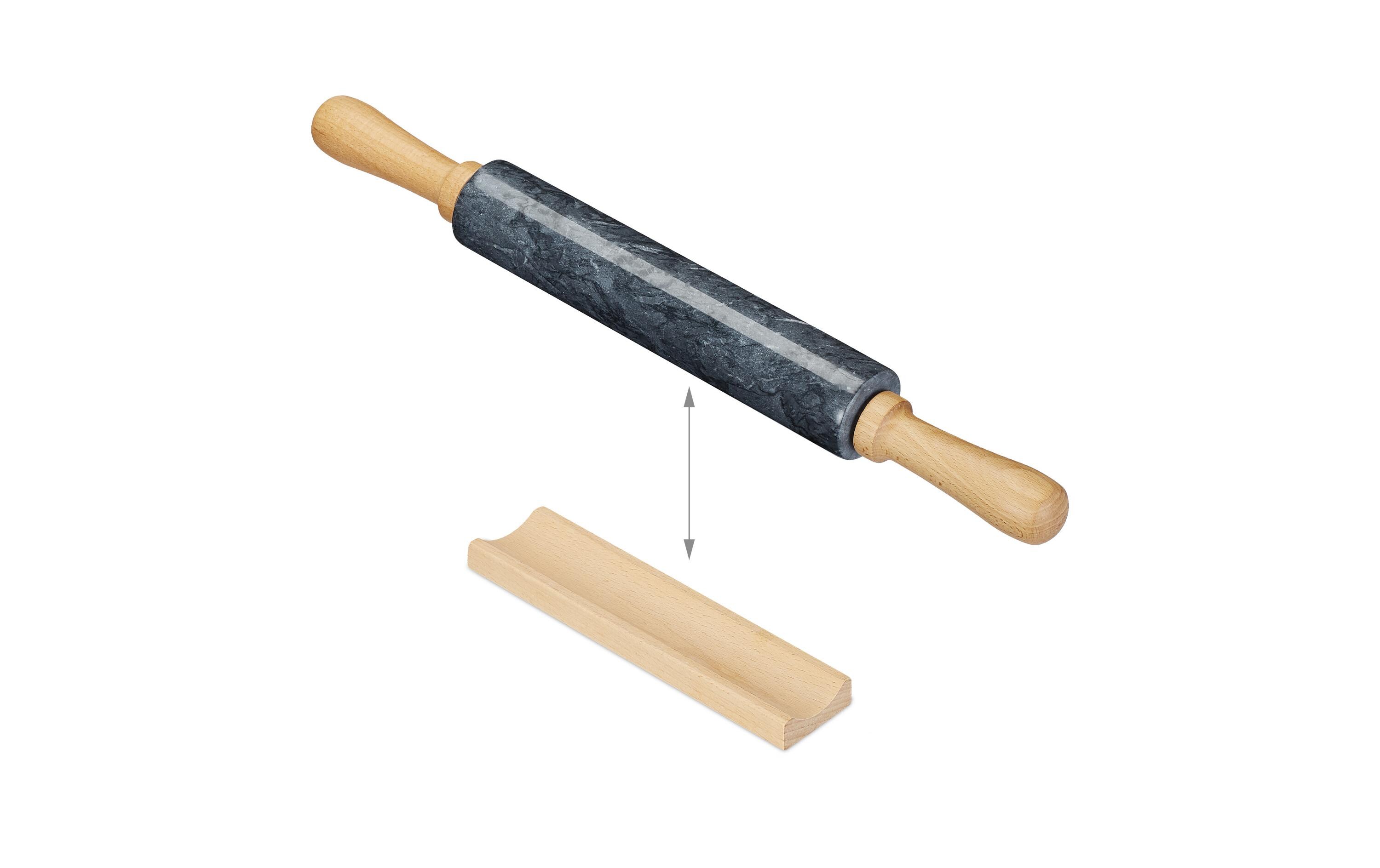 relaxdays Wallholz Nature/Schwarz