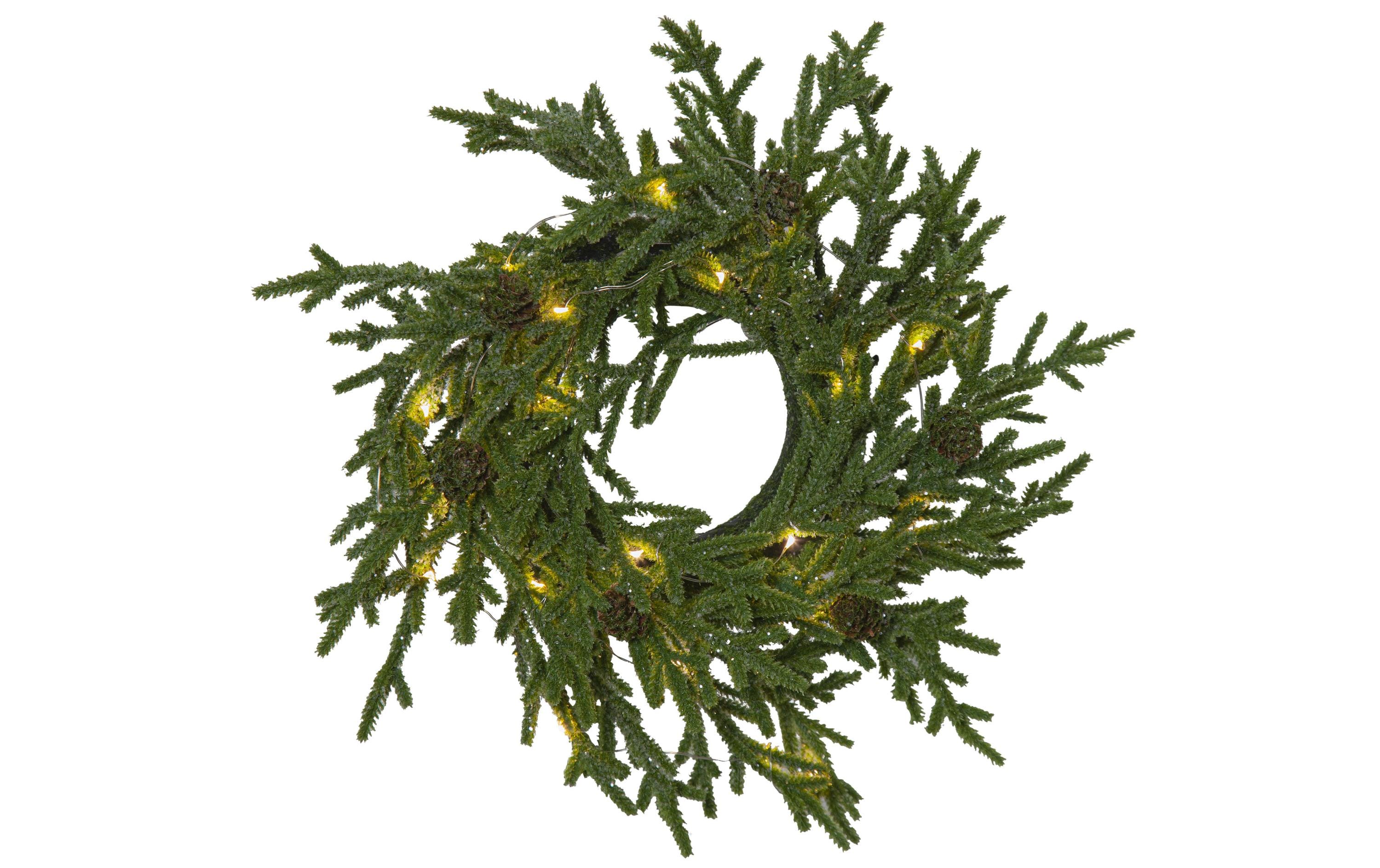 Star Trading Kranz Lummer, 38 cm, Grün