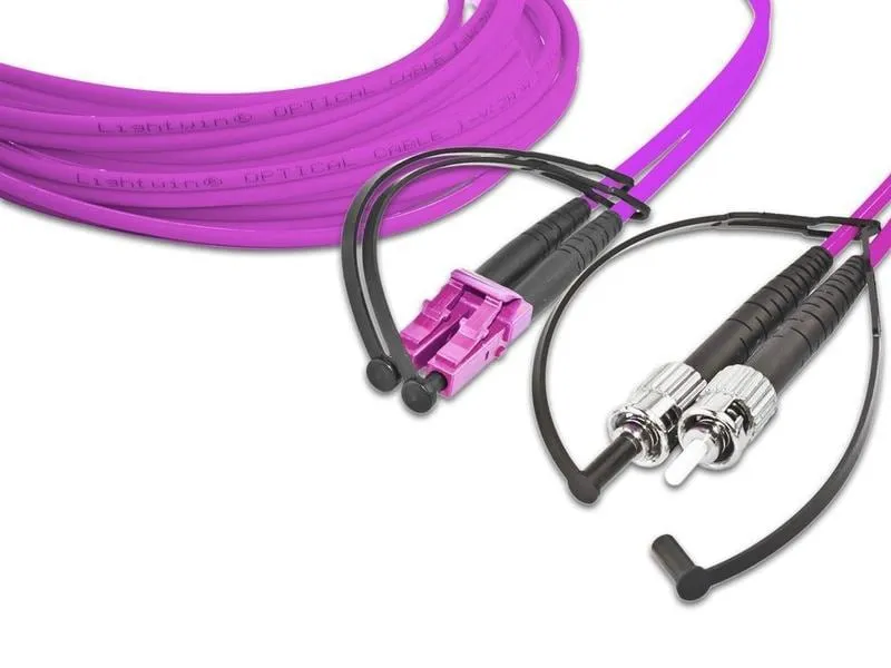 Lightwin LWL-Patchkabel LC-ST, Multimode, Duplex, OM4, 3m Lightwin LWL-Patchkabel LC-ST, Multimode, Duplex, OM4, 3m