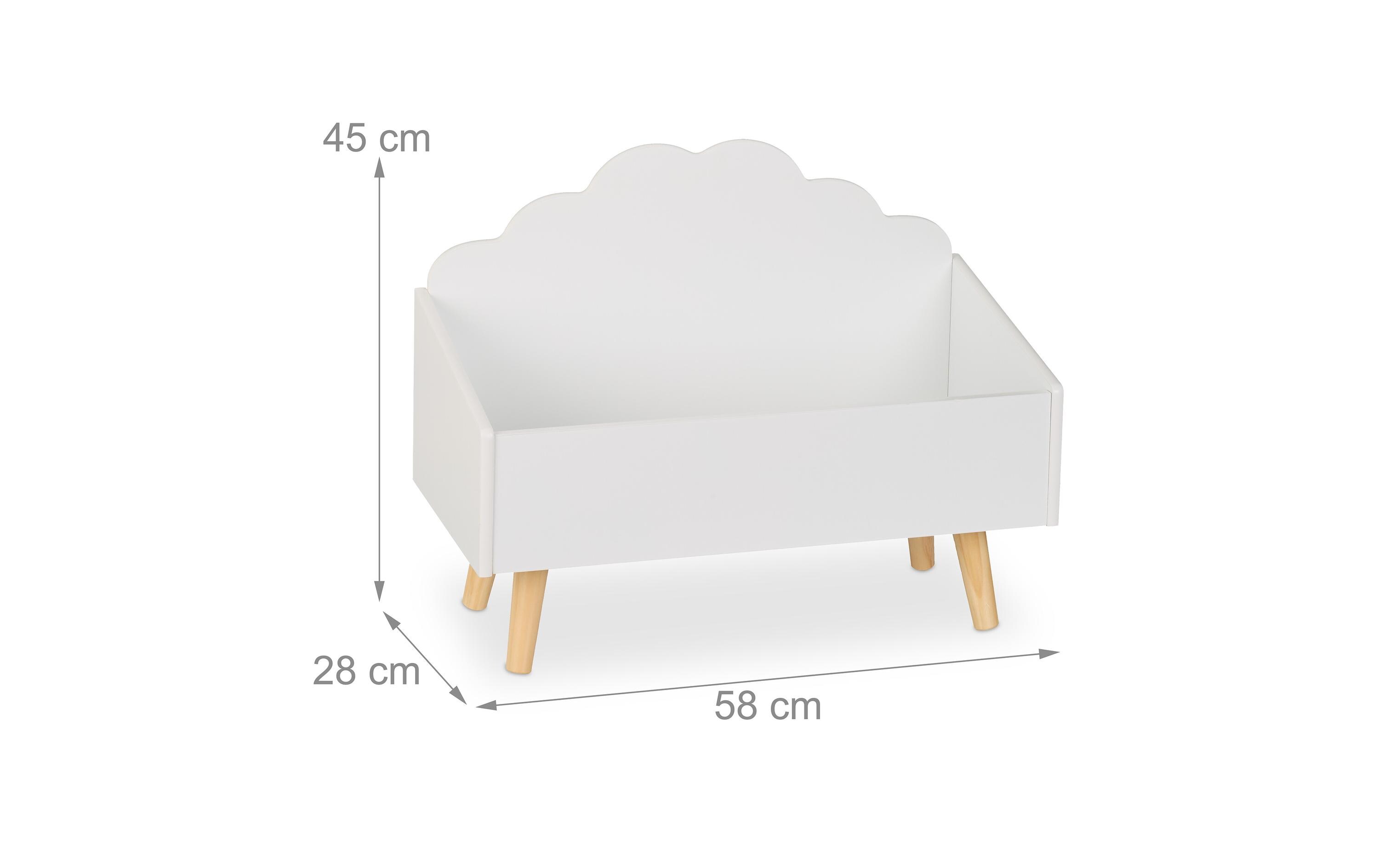 relaxdays Spielzeugtruhe, MDF / Kiefern