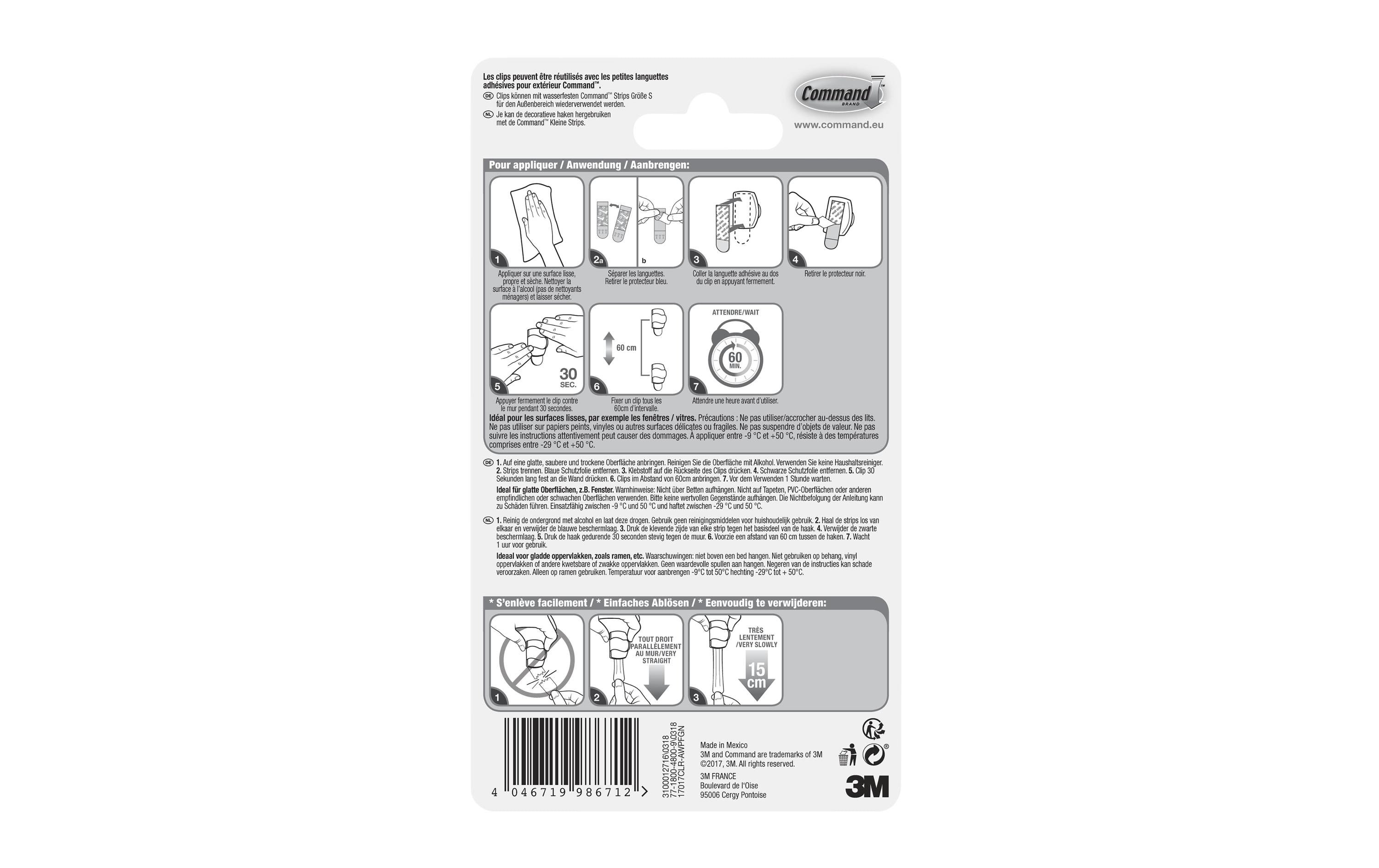 Command Haken Command Outdoor Transparent, 8 Haken Command Haken Command Outdoor Transparent, 8 Haken