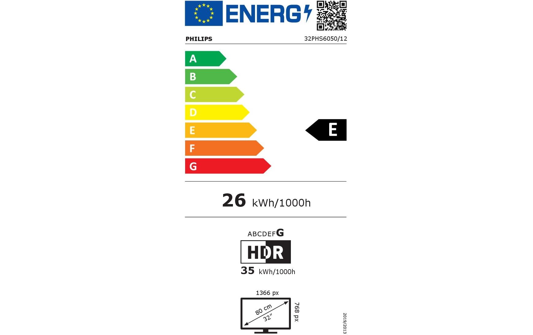 Philips TV 32PHS6050/12 32'' HD LED Ambilight TV, 2025