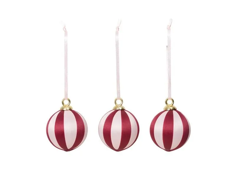 Broste Copenhagen Joy Ornament Aufhänger Red/Pink, 8 Stück