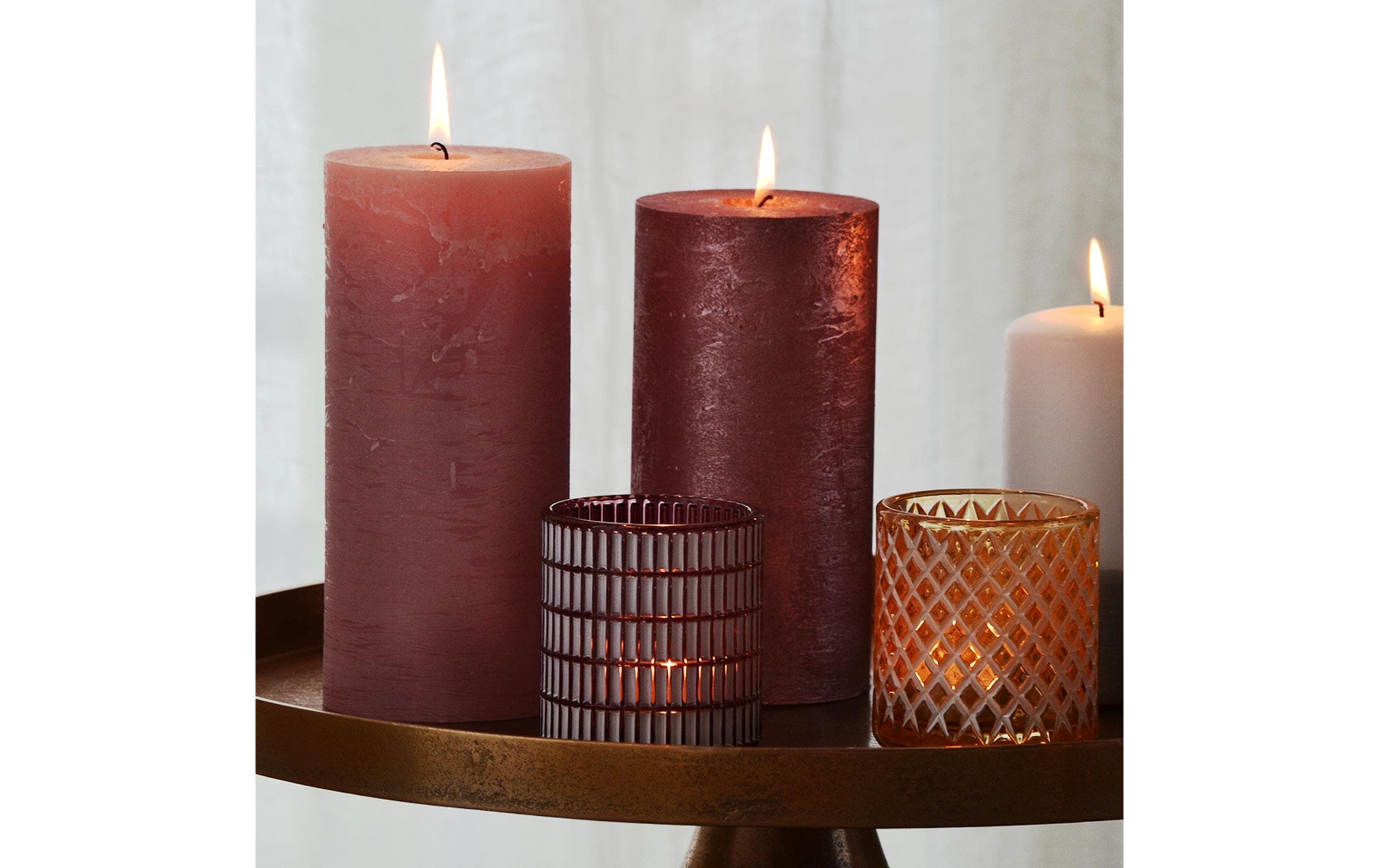 balthasar Windlicht Crystal 7.8 cm, Orange