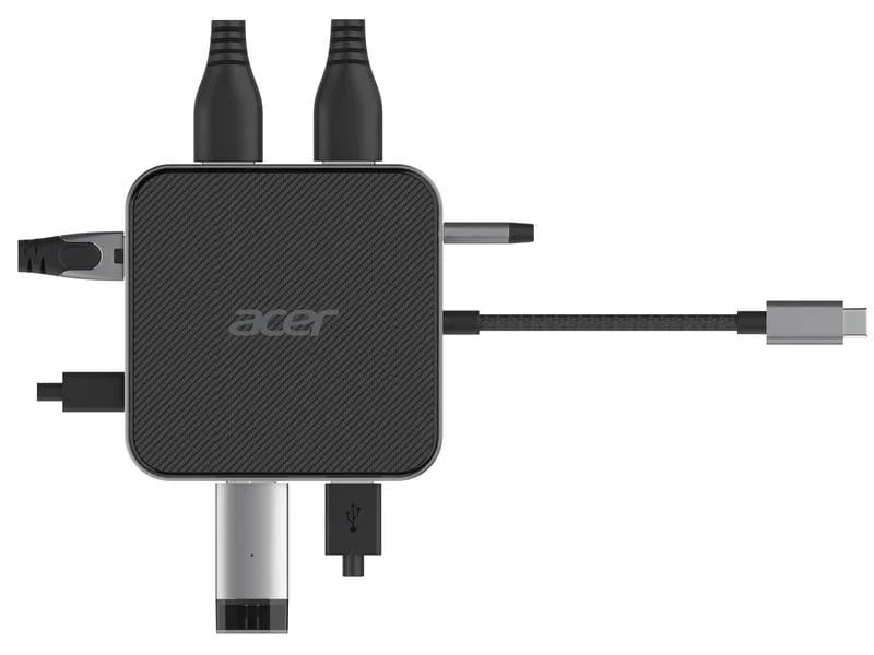 Acer Dockingstation USB-C Dock Multi Display Hub 8K Dongle 7-in-1 Acer Dockingstation USB-C Dock Multi Display Hub 8K Dongle 7-in-1