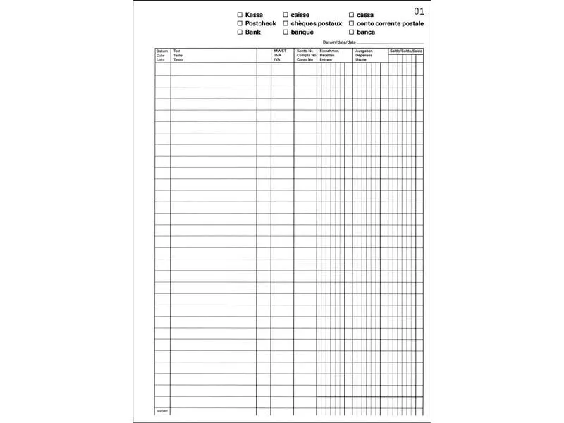 Favorit Durchschreibeblock 220 x 297 mm MWST, 50 x 2 Blatt
