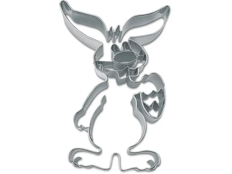 Städter Guetzli-Ausstecher Hase mit Ei, Edelstahl, 10 cm Städter Guetzli-Ausstecher Hase mit Ei, Edelstahl, 10 cm