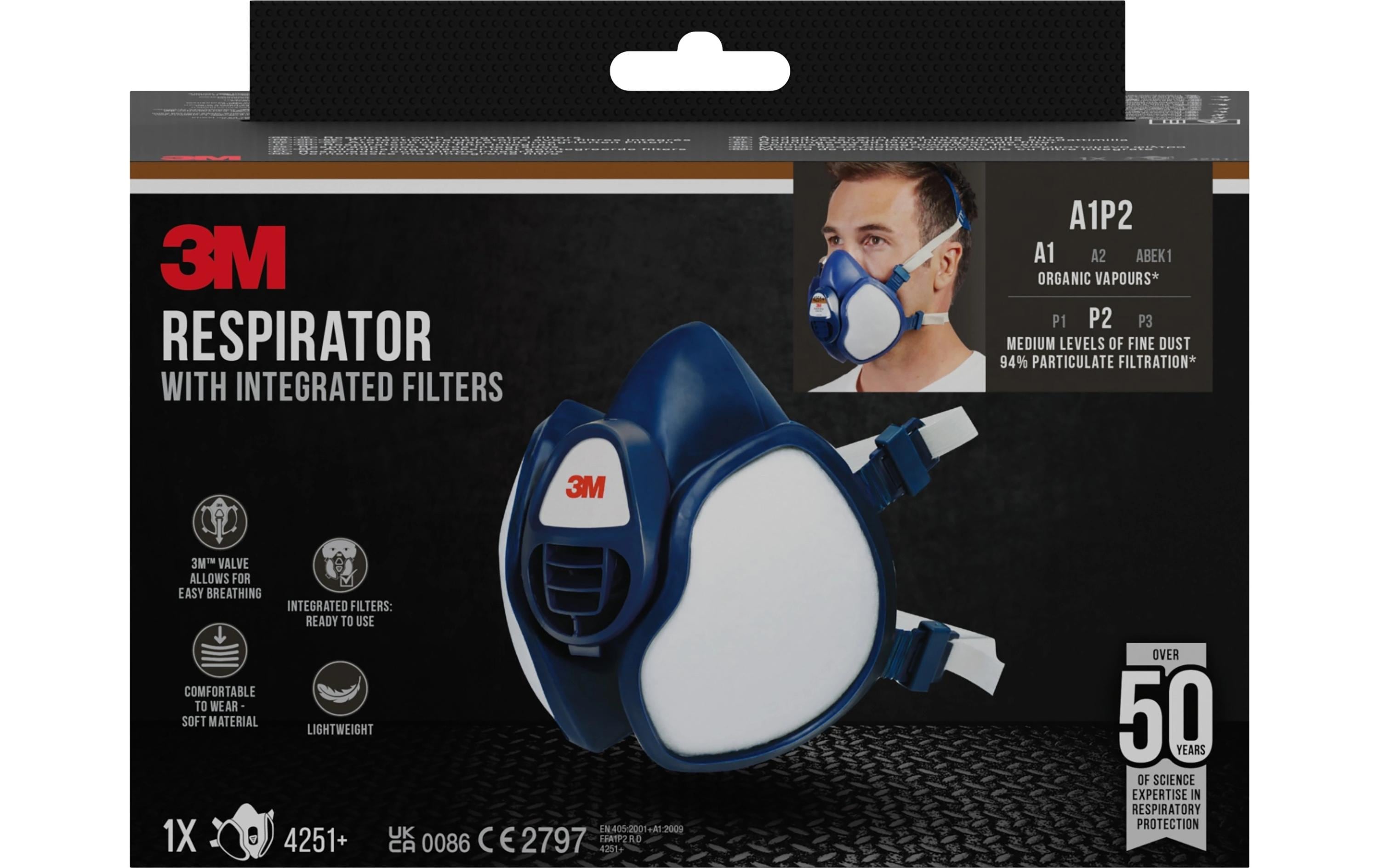3M Atemschutzmaske 4251+ A1P2 3M Atemschutzmaske 4251+ A1P2