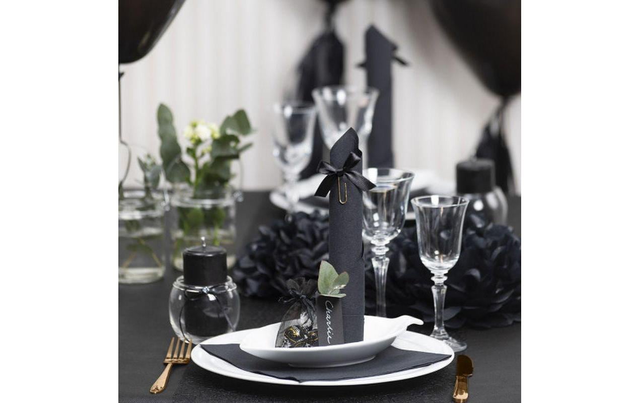 Creativ Company Tischläufer 30 cm x 10 m, Schwarz