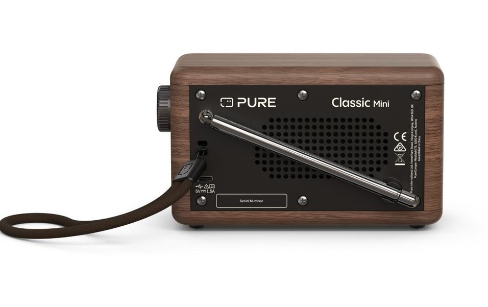 Pure DAB+ Radio Classic Mini Schwarz/Walnuss