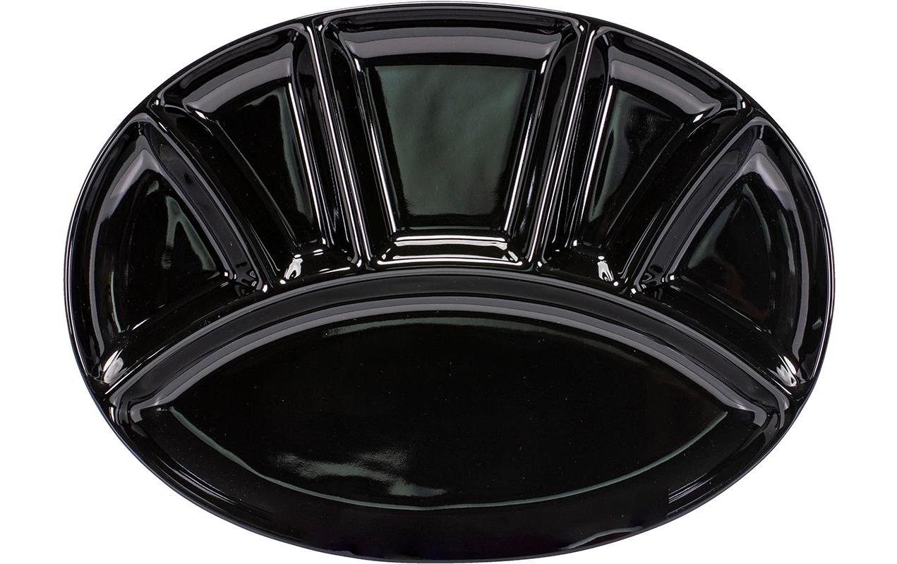 Kadastar Fondue-Teller oval Schwarz