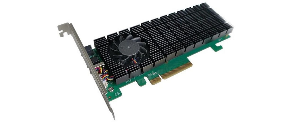 Highpoint RAID-Controller SSD6202A PCI-Ex8v3 - 2x M.2 NVMe, bootfähig