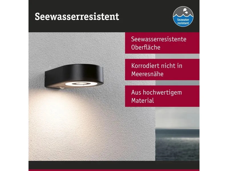 Paulmann LED Aussenwandleuchte Silma Bewegungsmelder Anthrazit