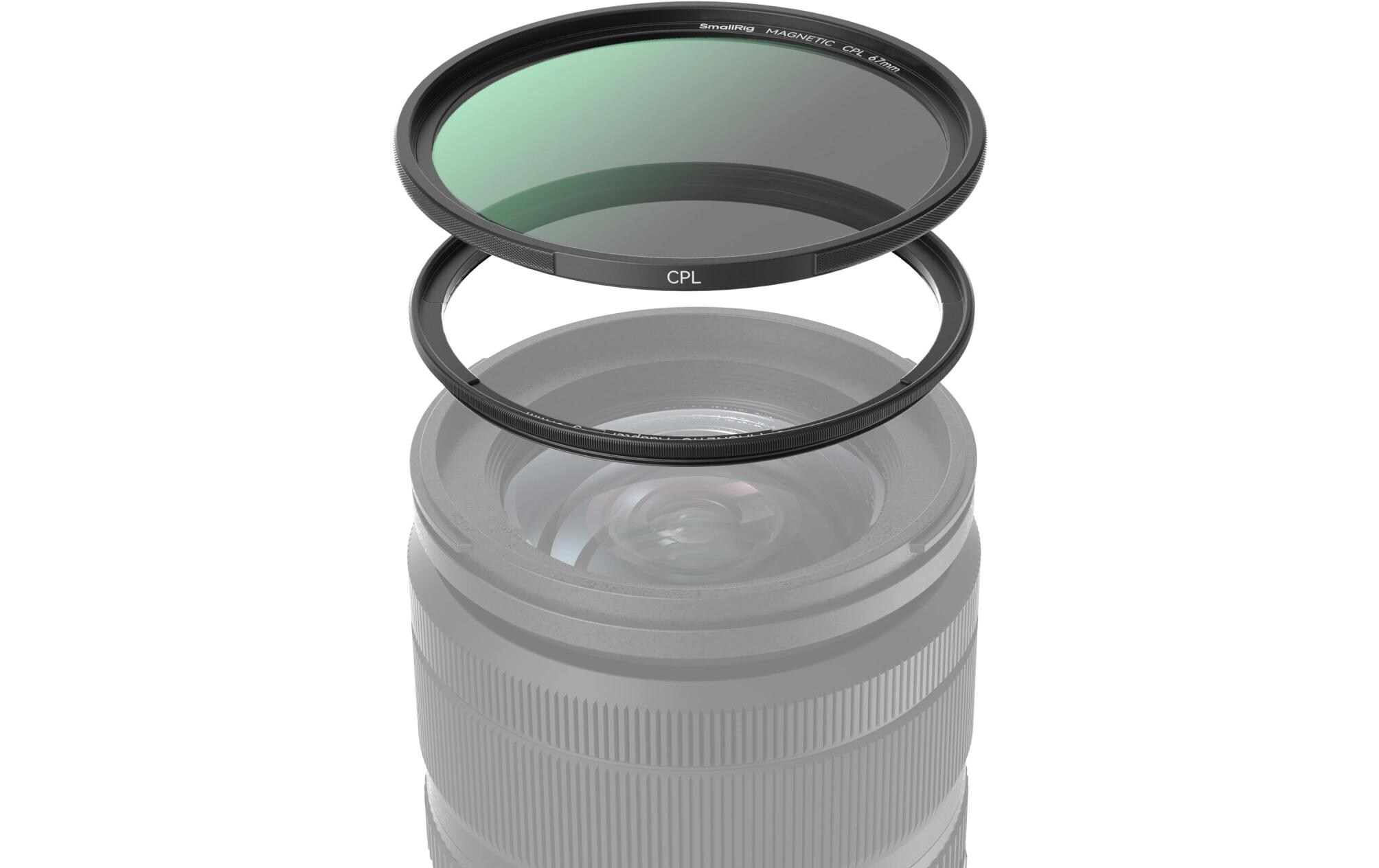 Smallrig Aufsteckbarer CPL-Filter (67 mm) mit T-Mount-Adapter