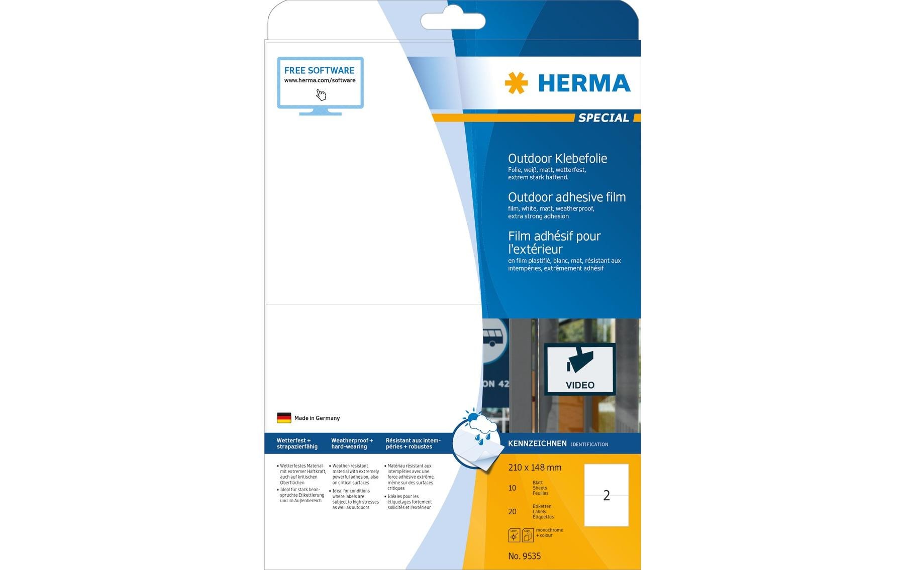 HERMA Outdoor-Etiketten 9535 210 x 148 mm, 20 Etiketten