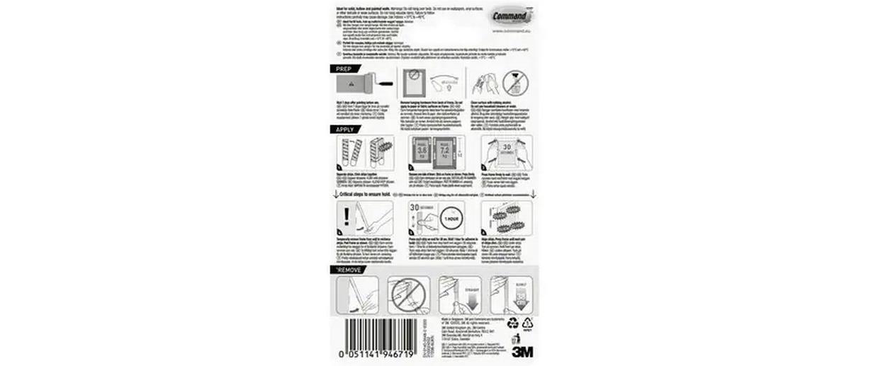 Command Klebestrip, 6 Paar L, Vorteilspack 7 kg, Weiss