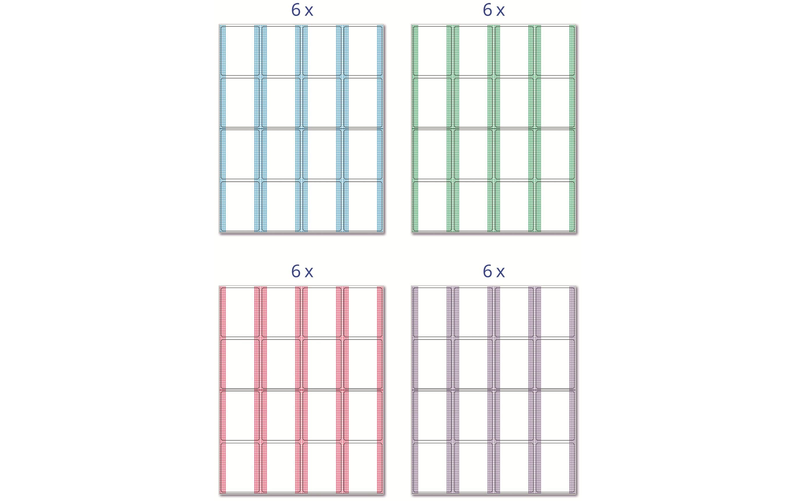 Z-Design Tiefkühletiketten 24 Blatt mit je 16 Stickern, Mehrfarbig