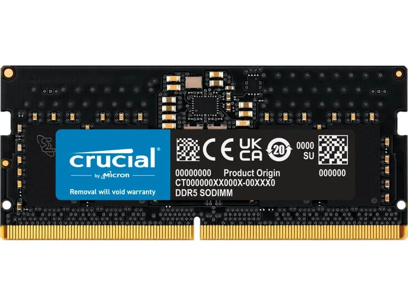 Crucial SO-DDR5-RAM CT8G48C40S5 4800 MHz 1x 8 GB Crucial SO-DDR5-RAM CT8G48C40S5 4800 MHz 1x 8 GB