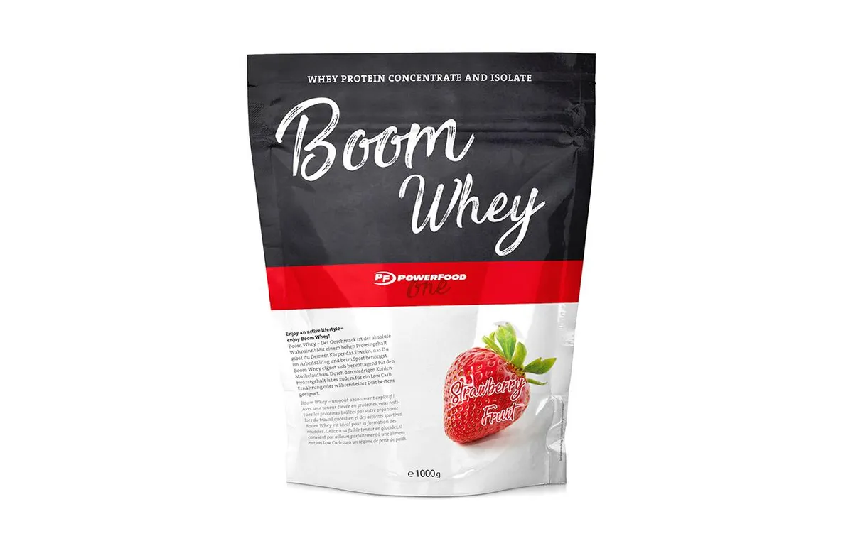 PowerFood One Pulver One Boom Whey Erdbeere 1000 g PowerFood One Pulver One Boom Whey Erdbeere 1000 g