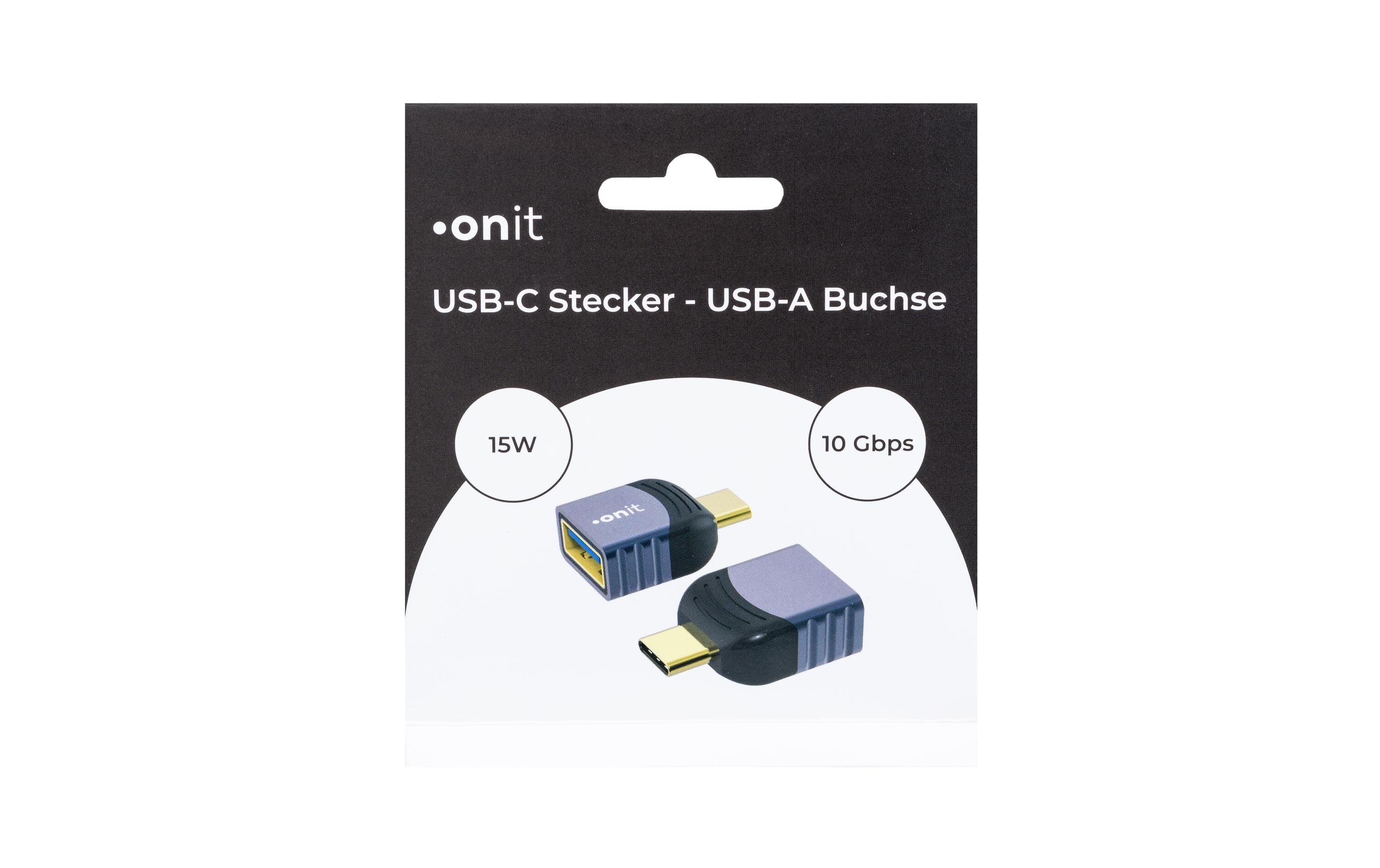 onit USB 3.1 Adapter USB-C Stecker - USB-A Buchse, 1 Stück