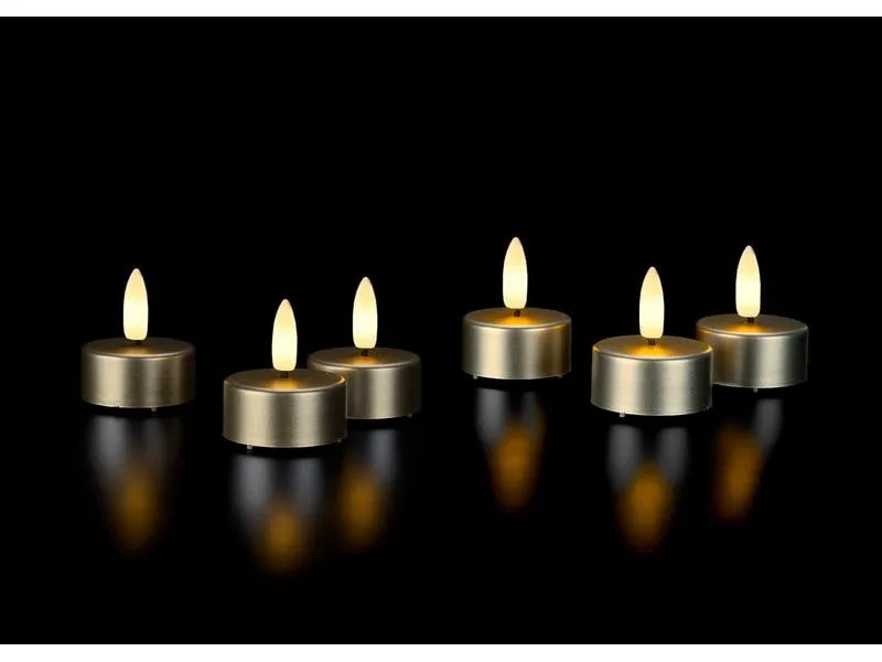 STT LED Teelichter Set 6er Set 3.7 cm, Taupe STT LED Teelichter Set 6er Set 3.7 cm, Taupe