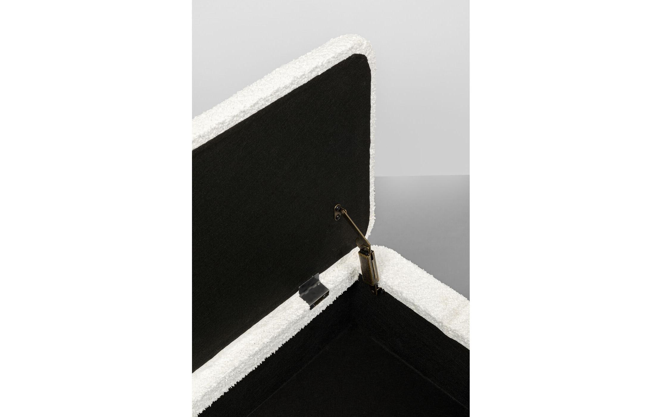 Kare Sitzbank Angelo Storage 101 cm, Weiss-Schwarz