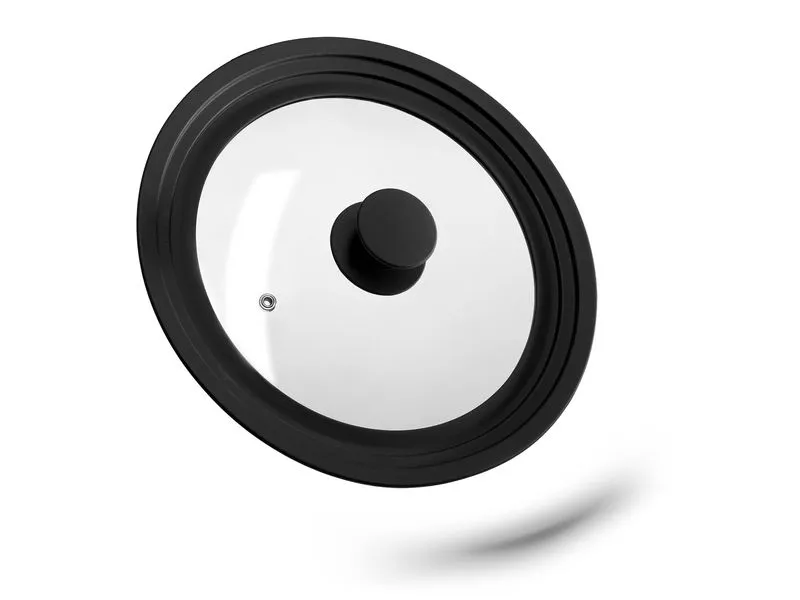 relaxdays Topfdeckel 22-26 cm, Schwarz relaxdays Topfdeckel 22-26 cm, Schwarz