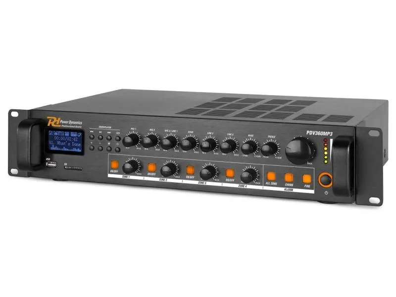 Power Dynamics Verstärker Pro PDV360MP3 4-Zonen Mischer Power Dynamics Verstärker Pro PDV360MP3 4-Zonen Mischer