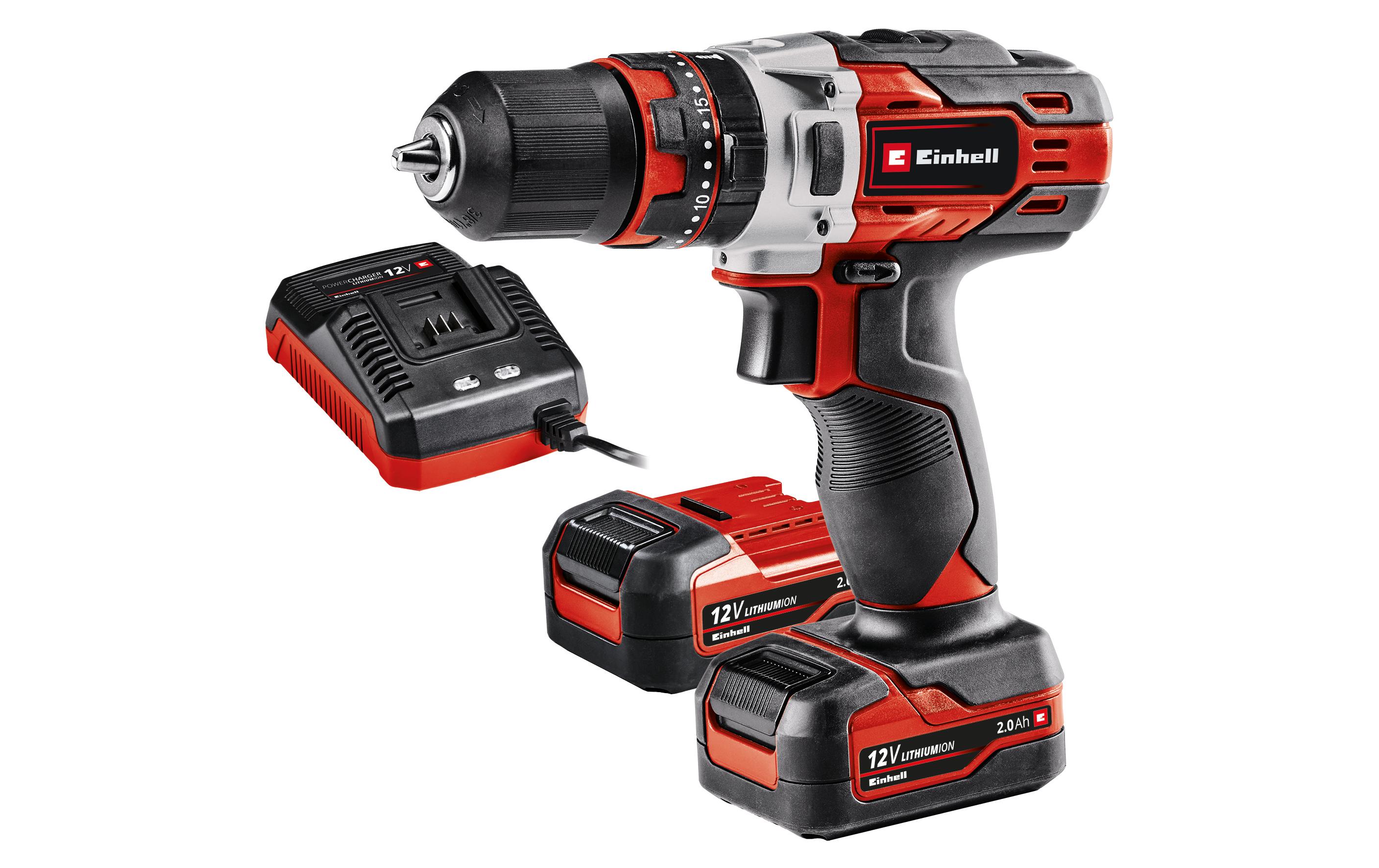 Einhell Akku-Schlagbohrschrauber TE-CD 12/1 Li-i 2x 2.0 Ah Kit