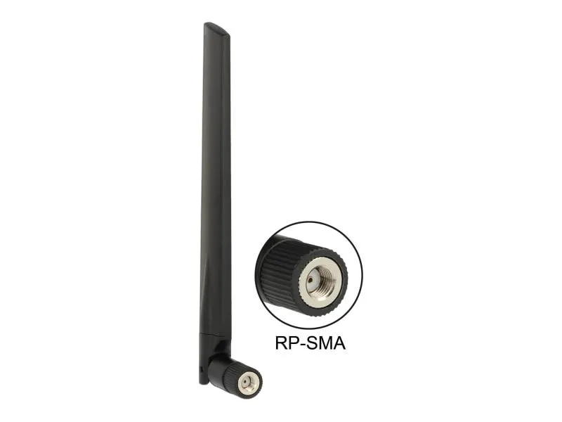 Delock WLAN-Antenne RP-SMA Dualband 18 cm RP-SMA 5 dBi Rundstrahl