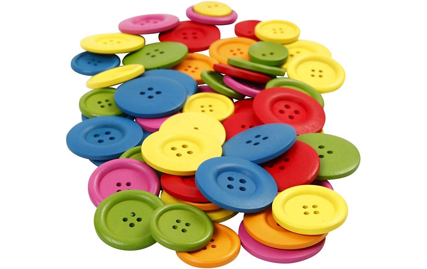 Creativ Company Knöpfe-Mix 20-45 mm, Mehrfarbig, 144 Stück