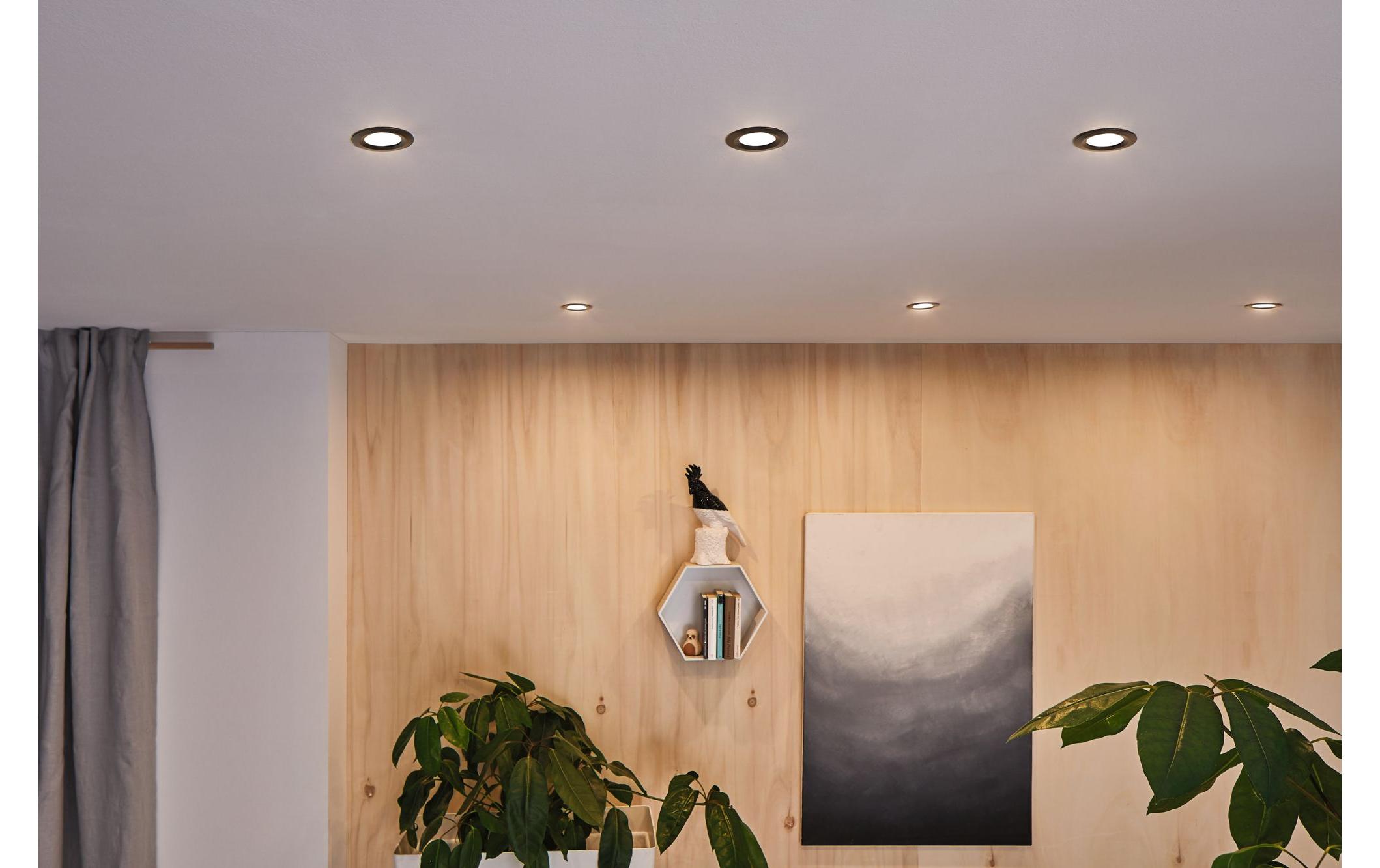 Paulmann Einbauspot LED Nova Plus Coin Set, 3 x 6W, 2700K, Schwarz