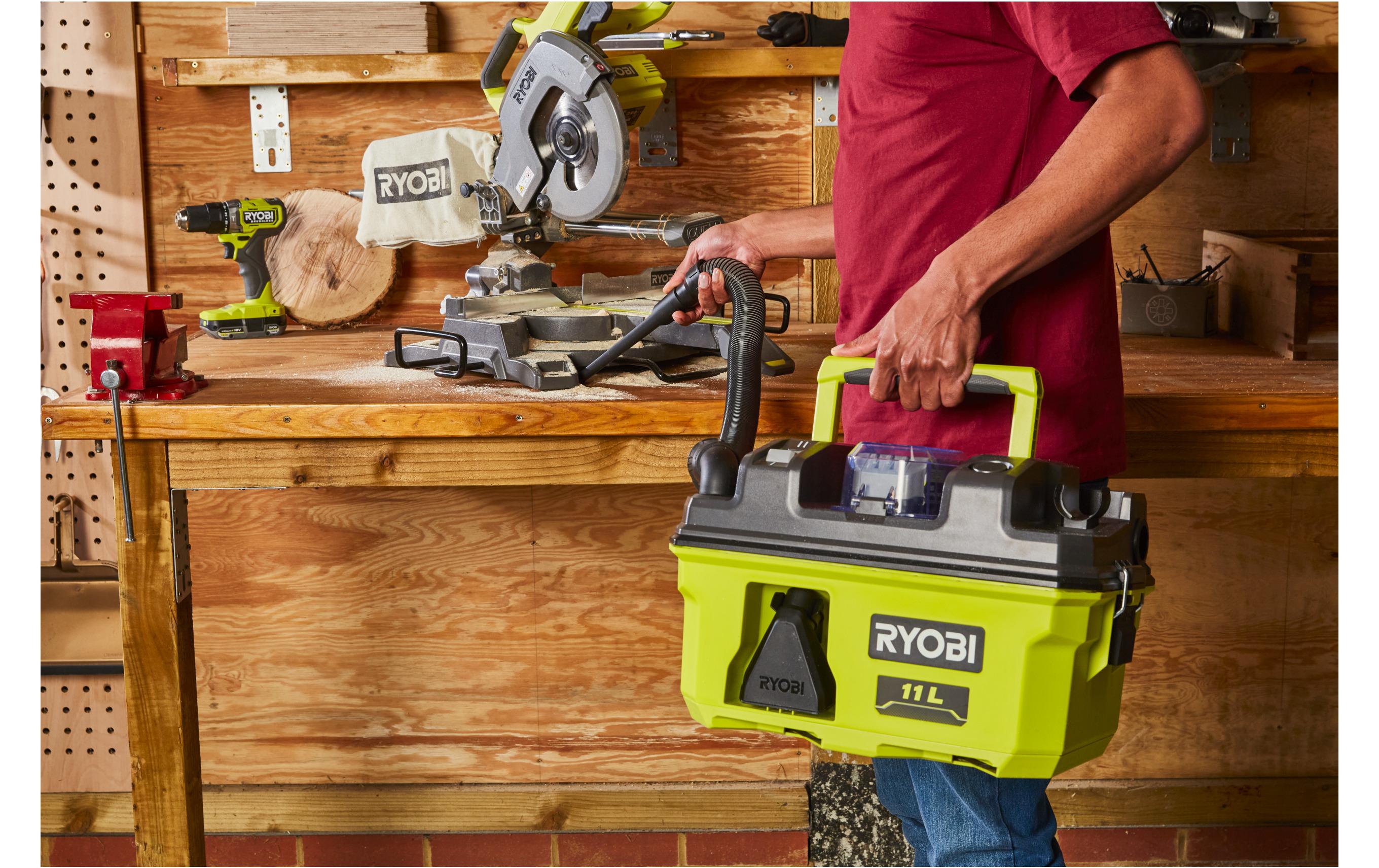 RYOBI Akku-Nass-/Trockensauger RV1811-0 ohne Akku und Ladegerät