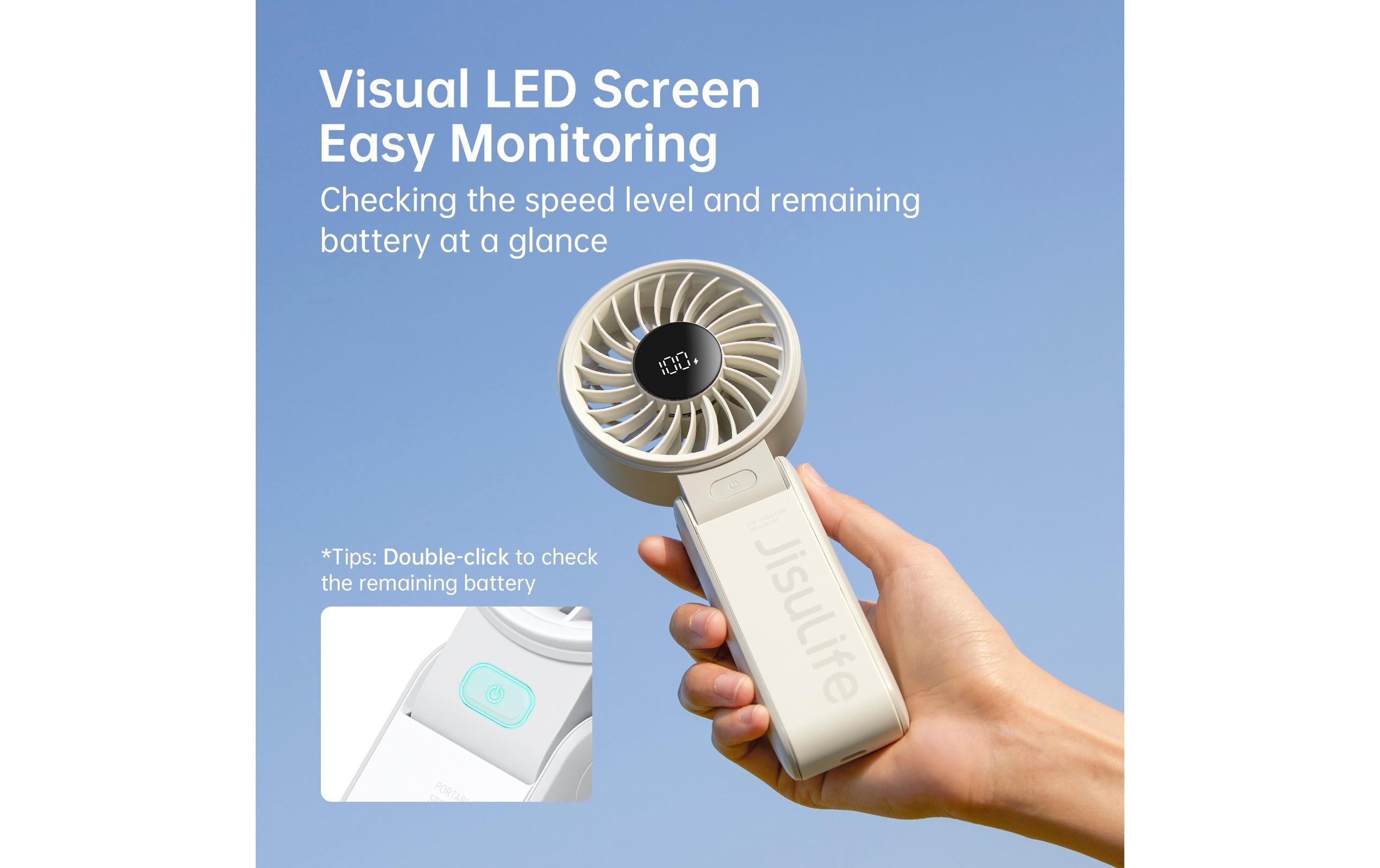 Jisulife Handventilator Fan 7 Grau