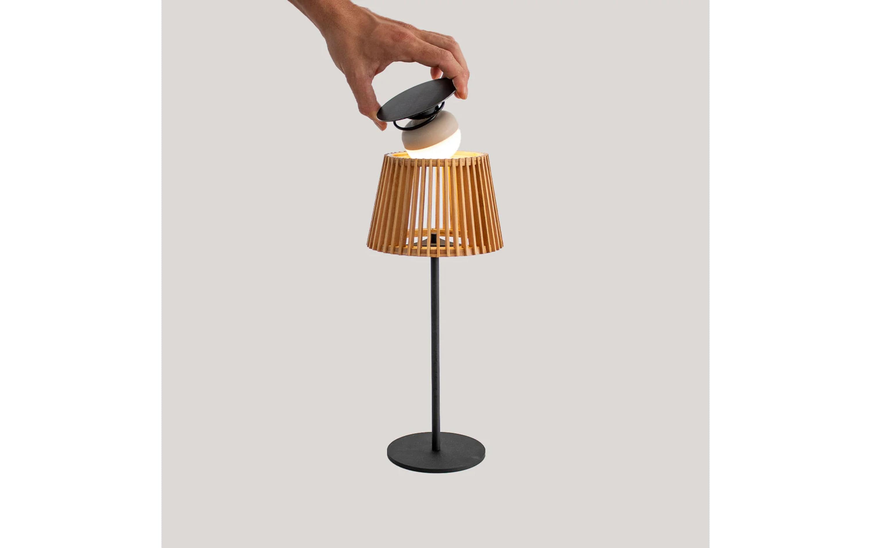 new Garden Okinawa Bambus-Solar-Tischlampe new Garden Okinawa Bambus-Solar-Tischlampe