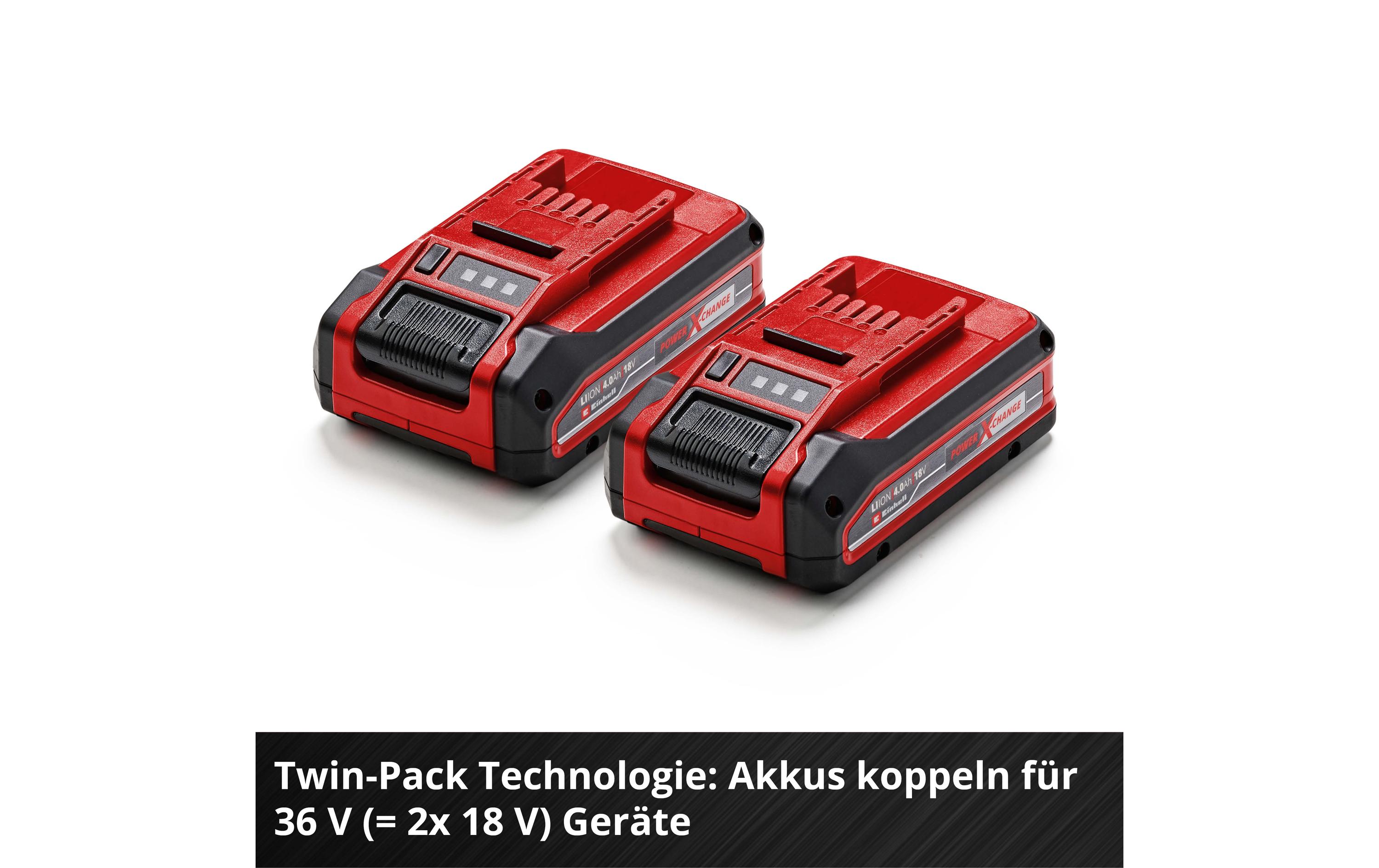 Einhell PXC Plus Twinpack, 18 V 4Ah