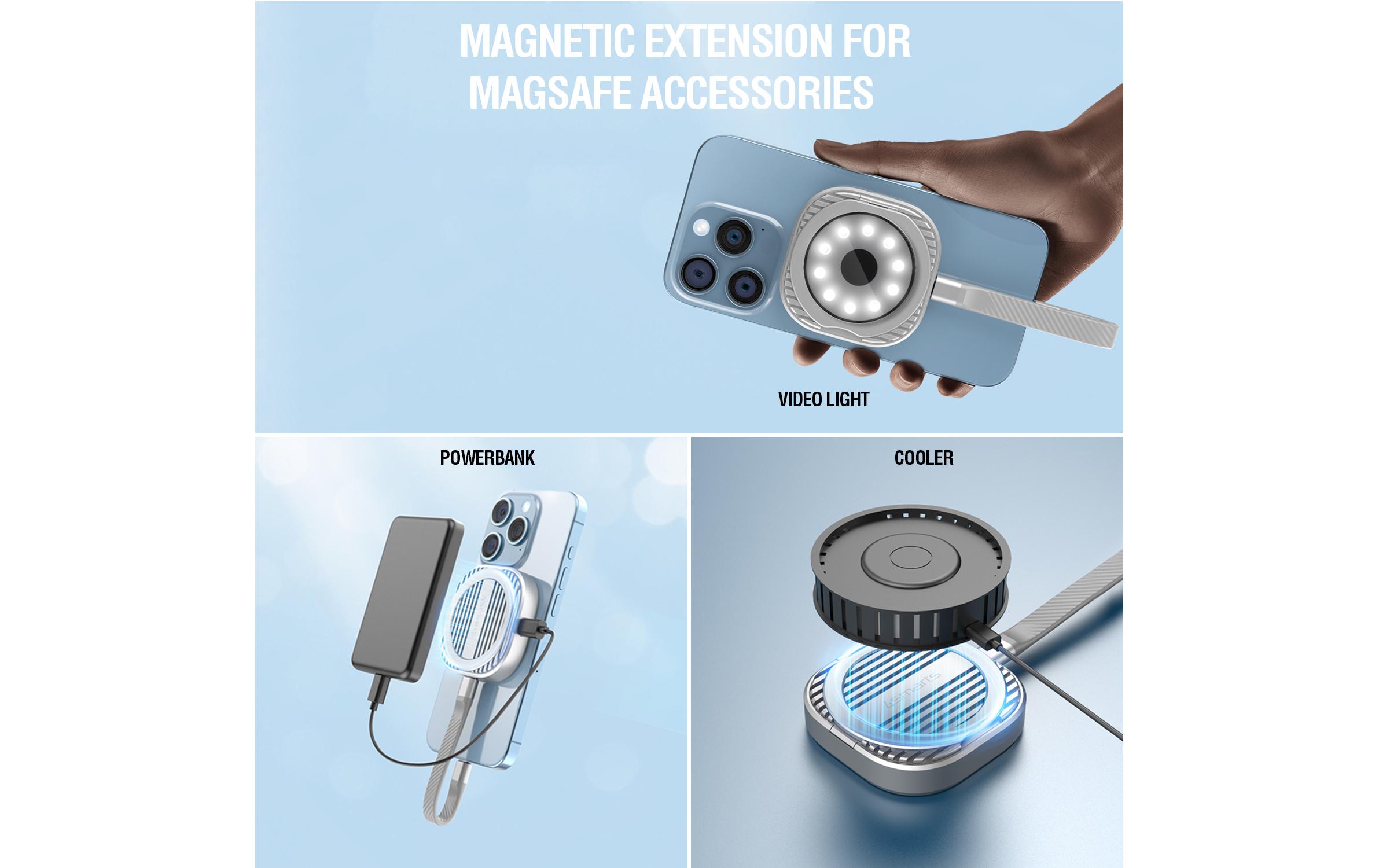 4smarts Magnetisches SSD-Gehäuse Kickstand MagSafe-kompatibel grau